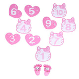 Removable 10 Number Hopscotch Stickers Children Room Floor Decoration Pink Cartoon Number Hopscotch Footprints Stickers In Australia - Darrahopens