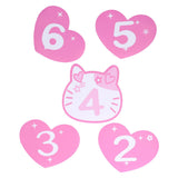 Removable 10 Number Hopscotch Stickers Children Room Floor Decoration Pink Cartoon Number Hopscotch Footprints Stickers