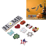 Wooden Home Sign Country Farmhouse Decoration for Home Kitchen Dining Room Fireplace