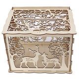 Greeting Card Box DIY Wooden Couple Deer Wedding Card Case Sign in Box Decoration Box In Australia - Darrahopens