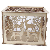 Greeting Card Box DIY Wooden Couple Deer Wedding Card Case Sign in Box Decoration Box In Australia - Darrahopens