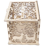 Greeting Card Box DIY Wooden Couple Deer Wedding Card Case Sign in Box Decoration Box In Australia - Darrahopens
