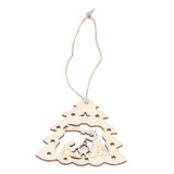 Wooden Hanging Ornaments Hollow DIY Christmas Tree Decorative Pendants Home Decoration AccessoriesJM00204