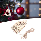 Wooden Hanging Ornaments Hollow DIY Christmas Tree Decorative Pendants Home Decoration AccessoriesJM00204
