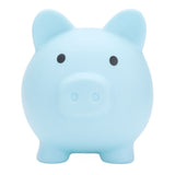 Piggy Bank Rugged Durable Vinyl Cartoon Animal Pig Coin Cash Piggy Bank Boy Girl GiftBlue