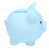 Piggy Bank Rugged Durable Vinyl Cartoon Animal Pig Coin Cash Piggy Bank Boy Girl GiftBlue