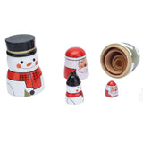 5pcs Nesting Dolls Glossy Round Unique Christmas Style Attractive Decorative Ornaments for Festive Gifts