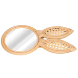 Decorative Mirror Cute Bunny Shape Exquisite Rattan Hanging Wall Mirror for Makeup Home Bedroom Decoration Gift In Australia - Darrahopens