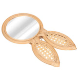 Decorative Mirror Cute Bunny Shape Exquisite Rattan Hanging Wall Mirror for Makeup Home Bedroom Decoration Gift In Australia - Darrahopens