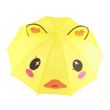 Kid Umbrella Lovely Cartoon Animal Easy Operation Light Weight Girls Umbrella for Raining Clear DayYellow In Australia - Darrahopens