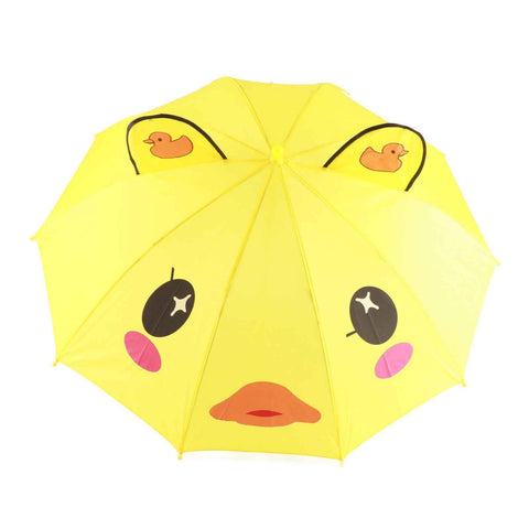 Kid Umbrella Lovely Cartoon Animal Easy Operation Light Weight Girls Umbrella for Raining Clear DayYellow In Australia - Darrahopens