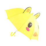 Kid Umbrella Lovely Cartoon Animal Easy Operation Light Weight Girls Umbrella for Raining Clear DayYellow In Australia - Darrahopens