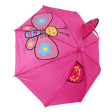 Kid Umbrella Lovely Cartoon Animal Easy Operation Light Weight Girls Umbrella for Raining Clear DayRose Red In Australia - Darrahopens