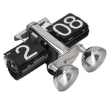 Flip Clock Quartz Movement High Accuracy Retro Style Stainless Steel Simple Operation Quartz Clock