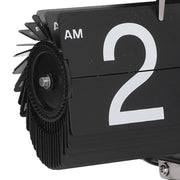 Flip Clock Quartz Movement High Accuracy Retro Style Stainless Steel Simple Operation Quartz Clock