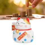 Piggy Bank Big Lucky Cat Shape Deposit 1000 Coins Natural Colors Washable Fadeless Waterproof Coin Bank