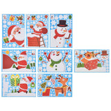 8PCS Christmas Snowman Sticker DIY Window Glass Sticker PVC Decorative Sticker for Living Room In Australia - Darrahopens