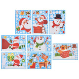 8PCS Christmas Snowman Sticker DIY Window Glass Sticker PVC Decorative Sticker for Living Room In Australia - Darrahopens