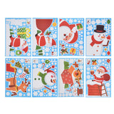8PCS Christmas Snowman Sticker DIY Window Glass Sticker PVC Decorative Sticker for Living Room