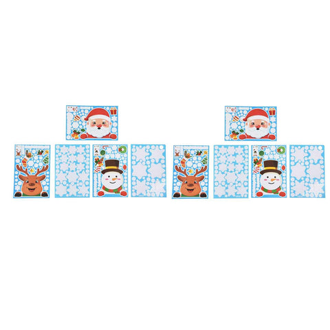 2Set Christmas Sticker DIY Window Glass Sticker Deer Snowman Decorative Sticker for Party Festival In Australia - Darrahopens