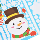 2Set Christmas Sticker DIY Window Glass Sticker Deer Snowman Decorative Sticker for Party Festival