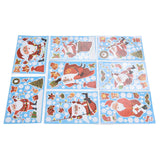 8Pcs Christmas Stickers Cute Patterns Easy to Use Environmentally Friendly Xmas Window Decals for Home Decor
