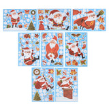 8Pcs Christmas Stickers Cute Patterns Easy to Use Environmentally Friendly Xmas Window Decals for Home Decor