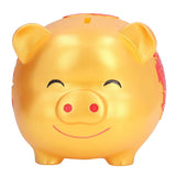 Piggy Bank Cute Cartoon Shape Anti Falling Pig Money Box for Children Gift Home Decoration Coins StorageLarge Size Gold