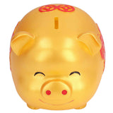 Piggy Bank Cute Cartoon Shape Anti Falling Pig Money Box for Children Gift Home Decoration Coins StorageLarge Size Gold