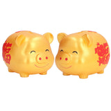 Piggy Bank Cute Cartoon Shape Anti Falling Pig Money Box for Children Gift Home Decoration Coins StorageLarge Size Gold
