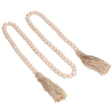 Wood Bead Garland Hand Crafted Fine Workmanship Comfortable Hold Bohemian Style Prayer Beads