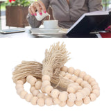 Wood Bead Garland Hand Crafted Fine Workmanship Comfortable Hold Bohemian Style Prayer Beads