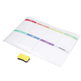 Weekly Calendar Self Adhesive Reusable Weekly Dry Erase Board Paste with Eraser for Home Wall Fridge In Australia - Darrahopens