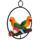 Hanging Parrot Sculpture Hanging Ring Statue for Patio Lawn Home and Garden Decor In Australia - Darrahopens
