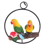 Hanging Parrot Sculpture Hanging Ring Statue for Patio Lawn Home and Garden Decor In Australia - Darrahopens