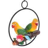 Hanging Parrot Sculpture Hanging Ring Statue for Patio Lawn Home and Garden Decor In Australia - Darrahopens