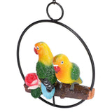 Hanging Parrot Sculpture Hanging Ring Statue for Patio Lawn Home and Garden Decor In Australia - Darrahopens