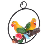Hanging Parrot Sculpture Hanging Ring Statue for Patio Lawn Home and Garden Decor In Australia - Darrahopens