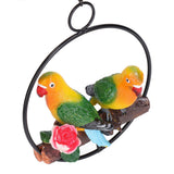 Hanging Parrot Sculpture Hanging Ring Statue for Patio Lawn Home and Garden Decor In Australia - Darrahopens
