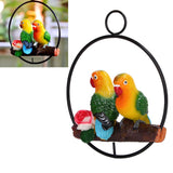 Hanging Parrot Sculpture Hanging Ring Statue for Patio Lawn Home and Garden Decor In Australia - Darrahopens