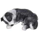 Dog Ornament Textured Exquisite Vivid Real Cute Dog Statue for Garden Lawn Desk Decoration
