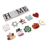 Wooden Country Home Decoration Welcome Sign Wall Decoration 10 Interchangeable Icons Letter Decoration Crafts In Australia - Darrahopens