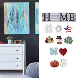 Wooden Country Home Decoration Welcome Sign Wall Decoration 10 Interchangeable Icons Letter Decoration Crafts