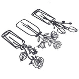 3Pcs Metal Vase Flowers Wall Art Elegant Prevent Rust Easy to Install Iron Flower Wall Art for Indoor Decoration In Australia - Darrahopens