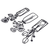 3Pcs Metal Vase Flowers Wall Art Elegant Prevent Rust Easy to Install Iron Flower Wall Art for Indoor Decoration In Australia - Darrahopens