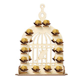 Wooden Chocolate Display Stand Bird Cage Style Dessert Display Shelves Decoration for Wedding Party Decoration