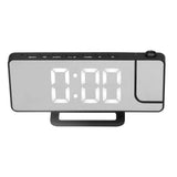 Projection Alarm Clock LED Digital Mirror Alarm Clock Rechargeable 6 Gear Brightness Bedside Clock In Australia - Darrahopens