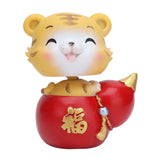 Tiger Ornament Premium Resin Cute Exquisite Bright Colors Durable Wide Application Tiger ToyBlessing Tiger In Australia - Darrahopens