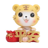 Tiger Ornament Premium Resin Cute Exquisite Bright Colors Durable Wide Application Tiger ToyPeace Tiger In Australia - Darrahopens