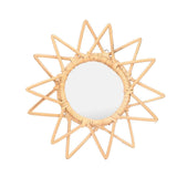 Rattan Innovative Art Decoration Makeup Mirror Retro Dressing Bathroom Wall Hanging MirrorStar In Australia - Darrahopens